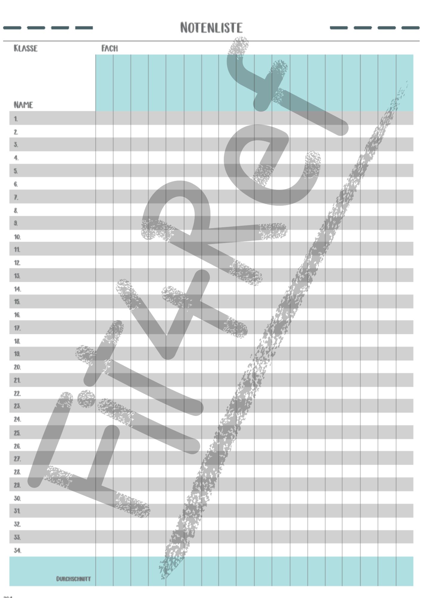 Vorschau Notenlisten