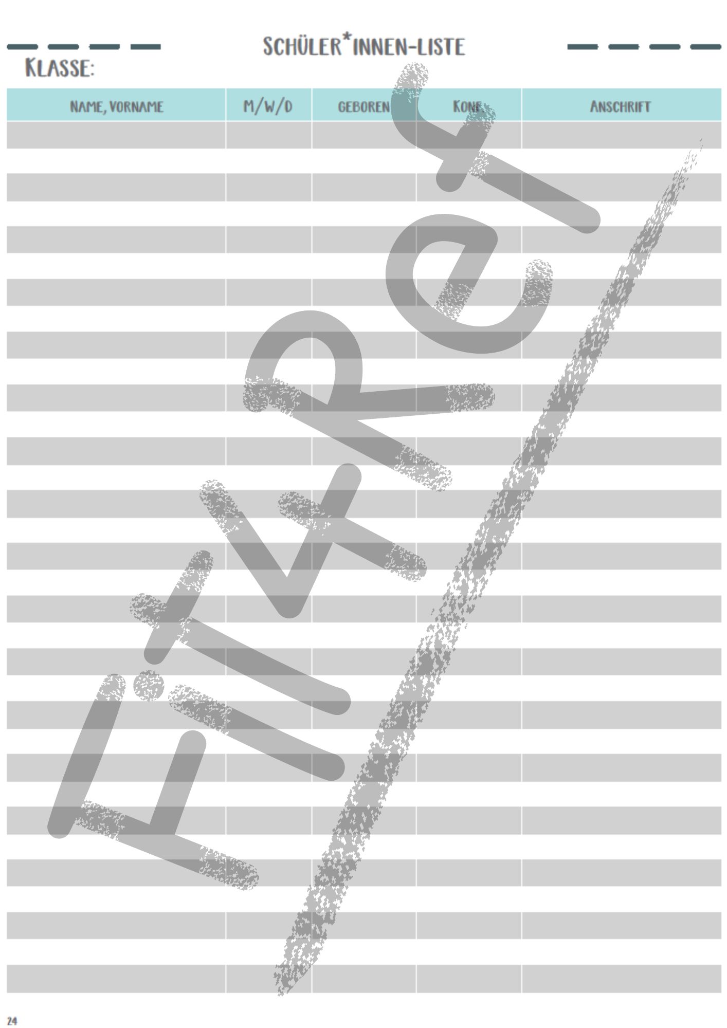 Vorschau Schüler*innenliste