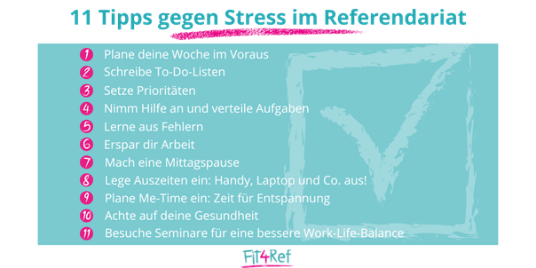 Tipps gegen Stress im Ref