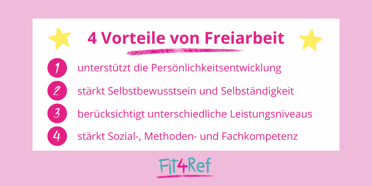 4 Vorteile von Freiarbeit