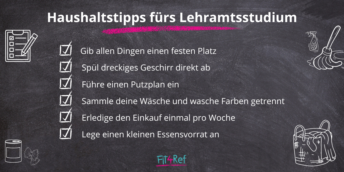 Haushaltstipps fürs Lehramtsstudium