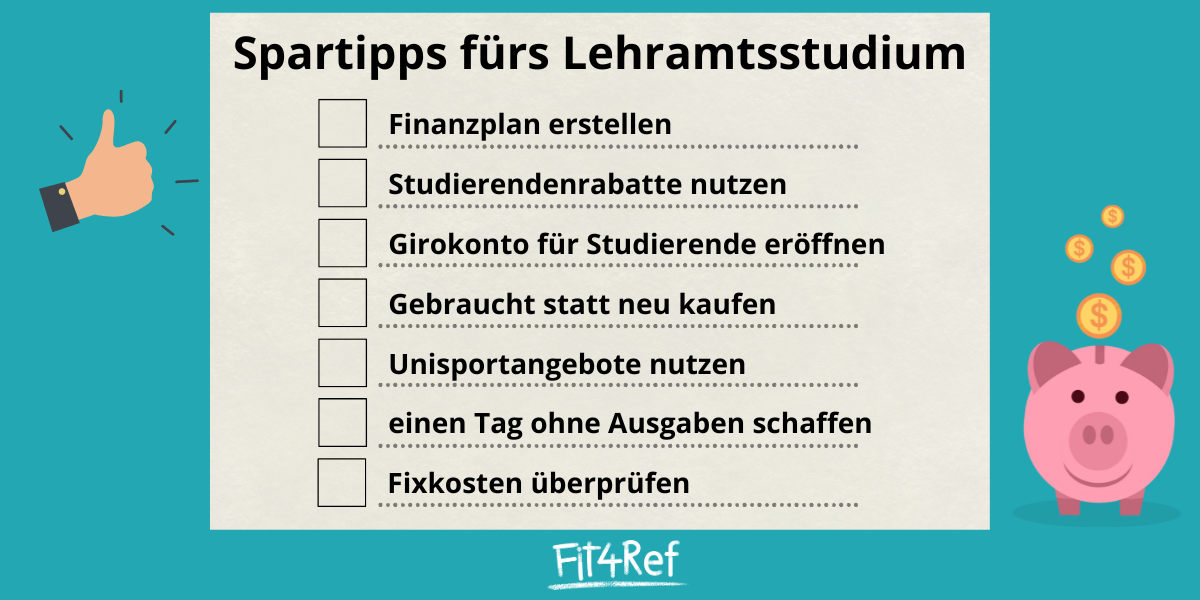 7 Spartipps fürs Lehramtsstudium
