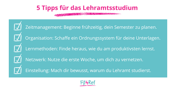 Lehramt Studium Tipps